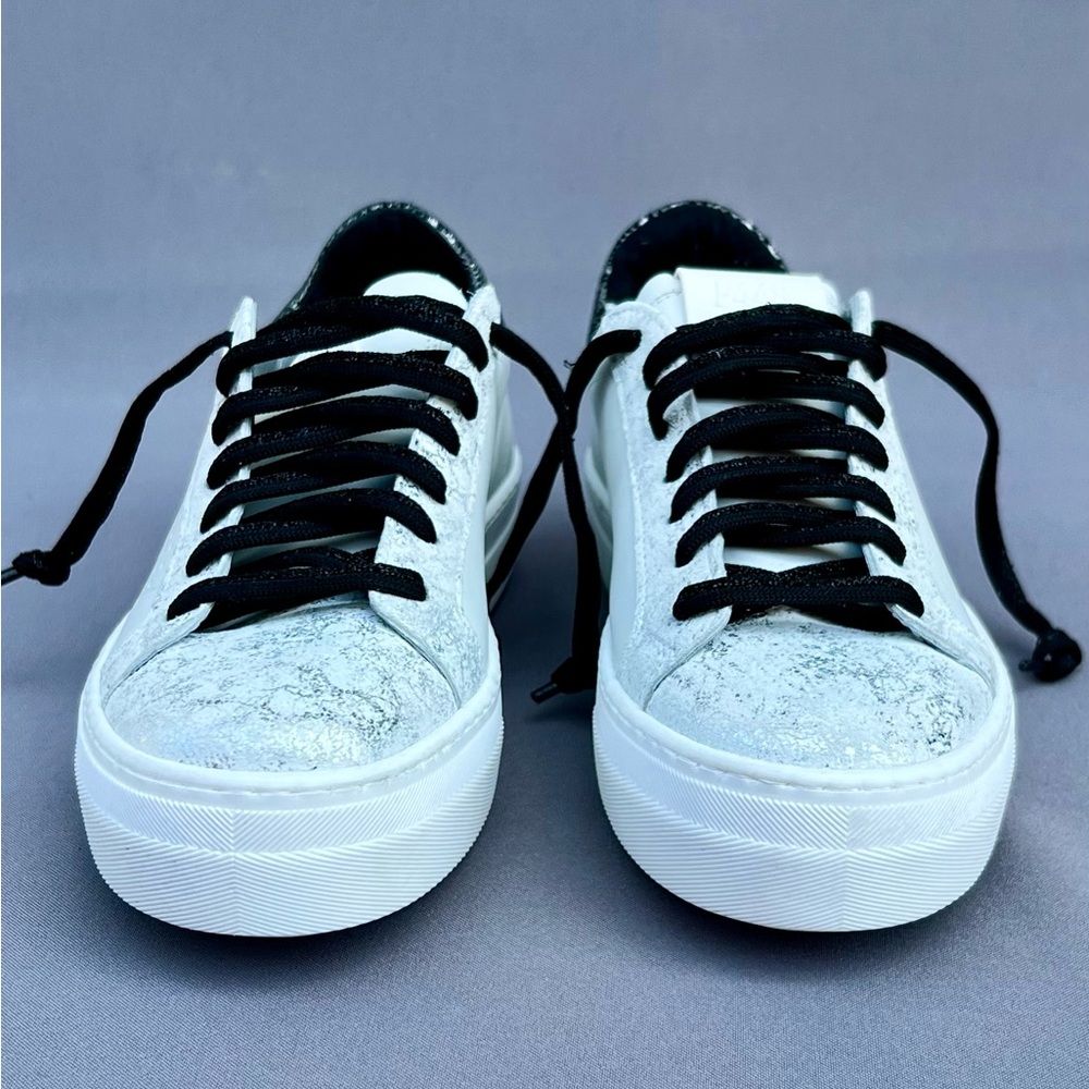 P448 White and Black Sneakers - Picture 4 of 10
